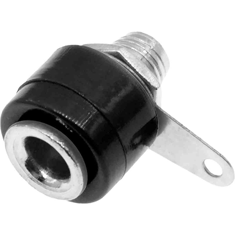 4mm Black Female Banana Socket – Panel Mount Connector, 30V 15A