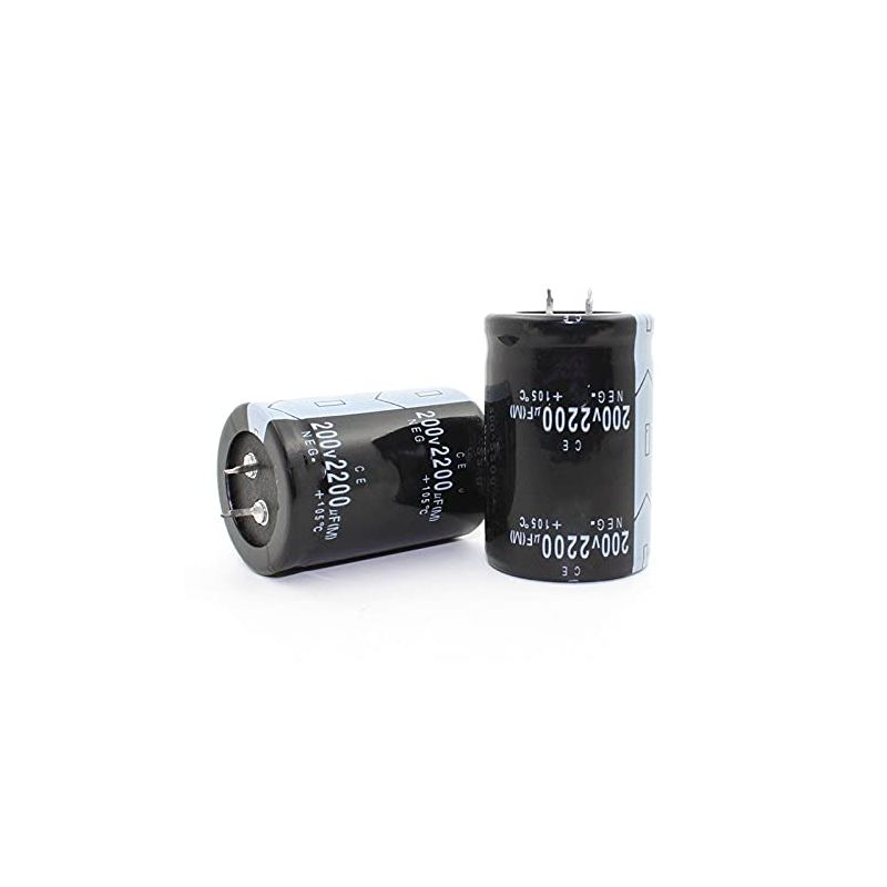 2200uF 200V Electrolytic Capacitor, High Voltage, Radial Lead