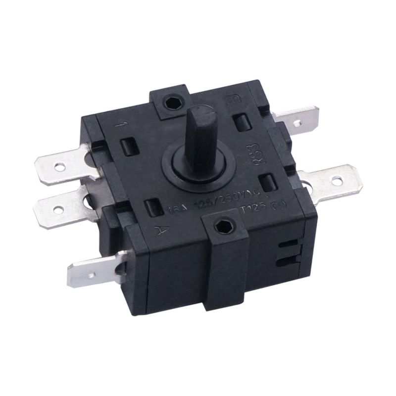 16A-T125, Rotary Switch, 16A 250V AC, Multi-Position, Panel Mount