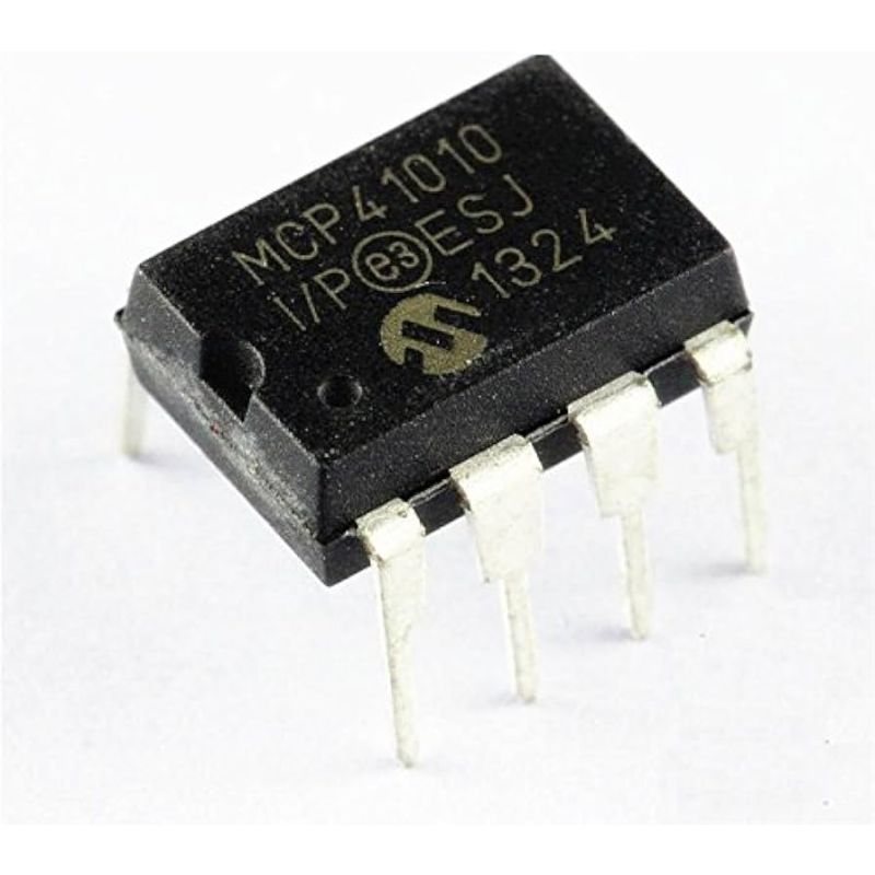 MCP41010-I/P DIP-8 ,Digital Potentiometer - 10 kΩ, Single Channel, SPI Interface