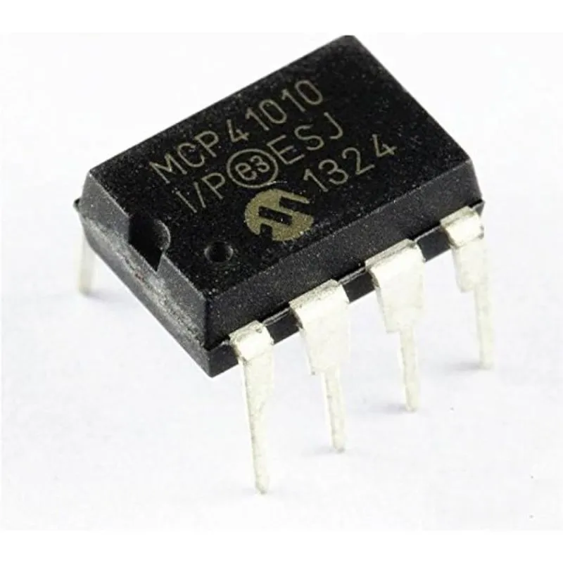 MCP41010-I/P DIP-8 ,Digital Potentiometer - 10 kΩ, Single Channel, SPI Interface