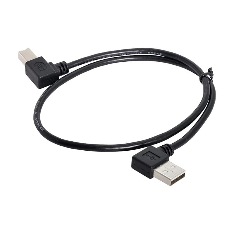 Cablecc Right Angled USB 2.0 A Male - B Male Printer Scanner 90 Degree Cable 50cm(10-15 days subject to availability)