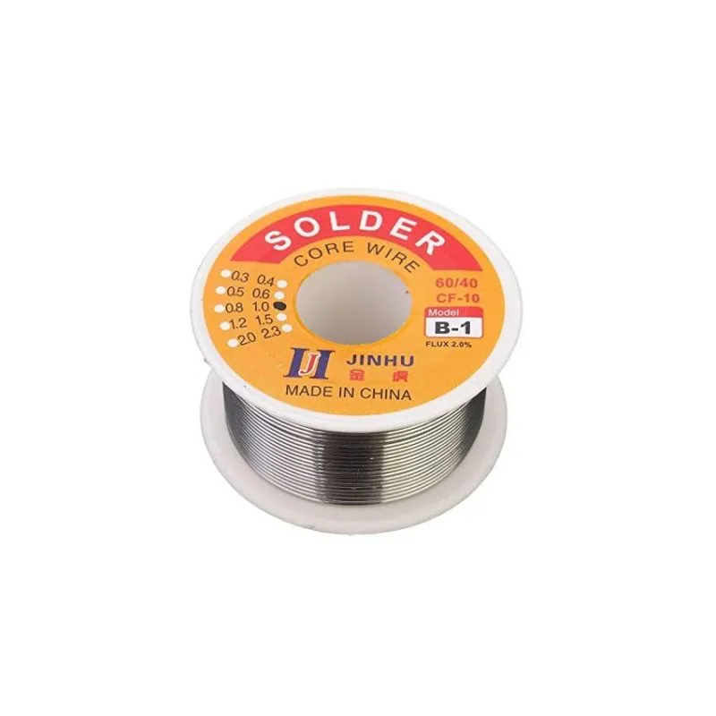 Soldering Lead Real 1mm 100 gram ROSIN CORE 60/40 (Brand JINHU - B1 )