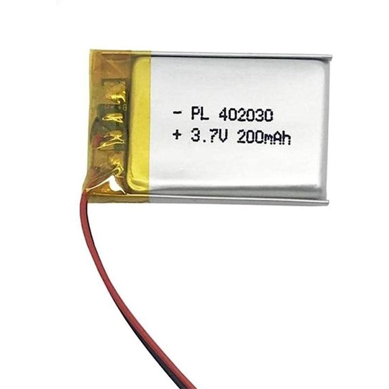 402030,Rechargeable Lithium Polymer Battery,3.7V,200mAh