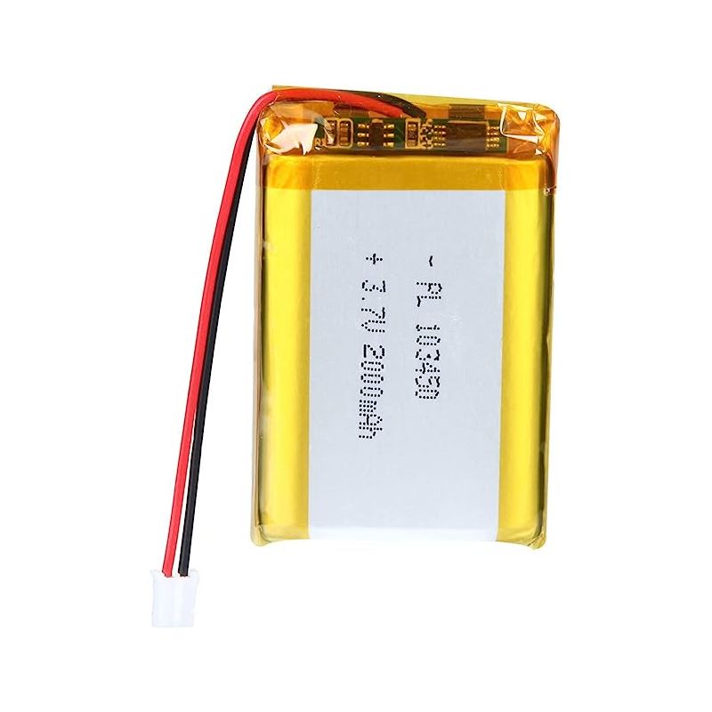 103450,Rechargeable Lithium Polymer Battery with Protection Circuit Module,3.7V,2000mAh
