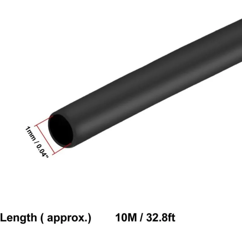 Heat Shrink Tube 1mm - High-Temperature Resistant,for Wire Cable Repair and DIY Projects