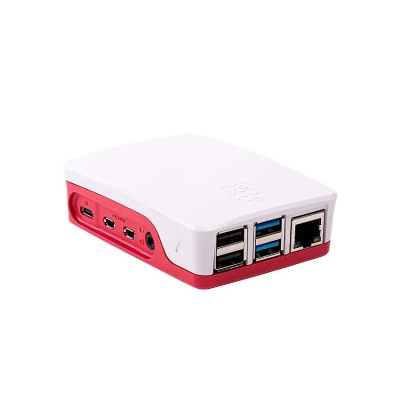  SC0229, Official Raspberry Pi 4 Case – Red & White, High-Quality ABS Enclosure