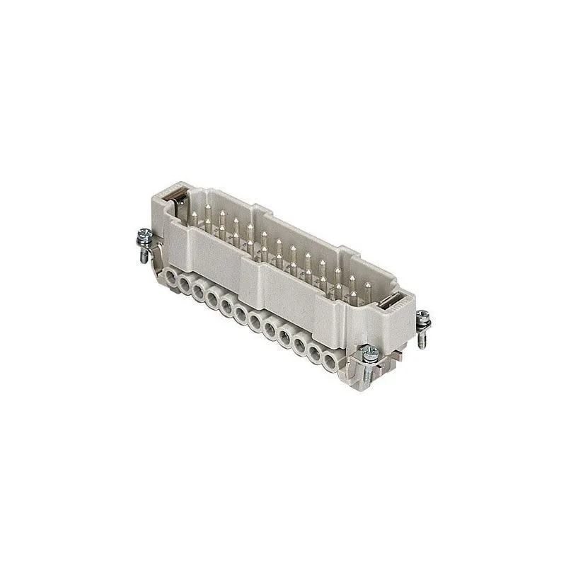 CNEM24T ,Male Insert – 24 Poles + PE, 16A, 500V, Screw Terminal