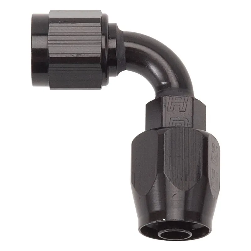610185 Full Flow Swivel Hose End 90 DEG-10 AN All BLk Finish