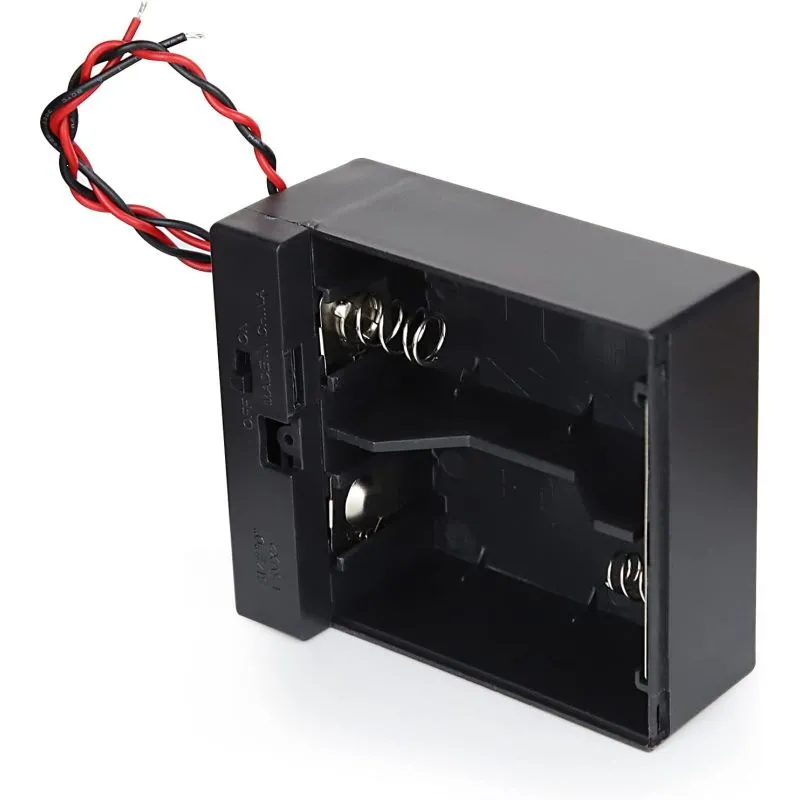 2-Way D Size Battery Holder, Wired Connection