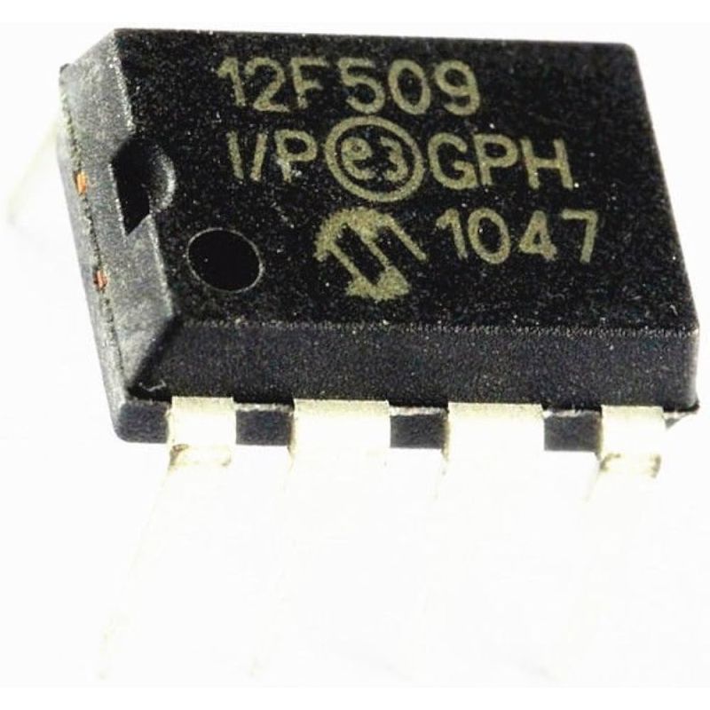 PIC12F509, 8-Bit Microcontroller, DIP-8