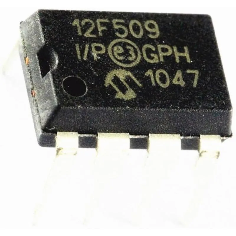 PIC12F509, 8-Bit Microcontroller, DIP-8