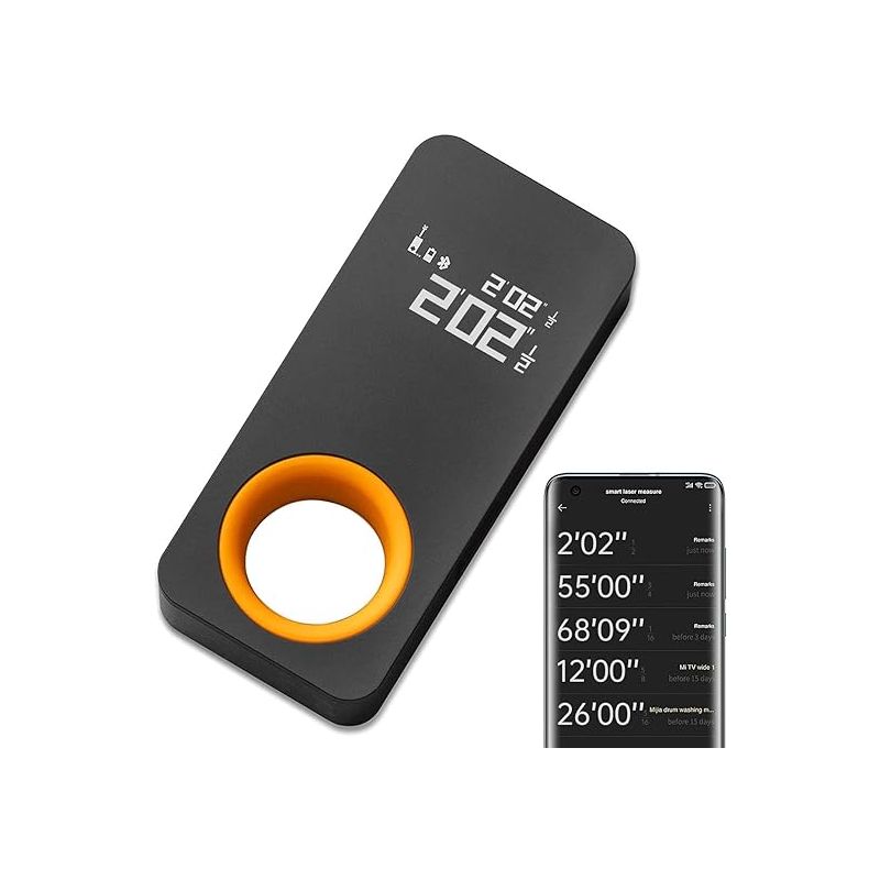 HOTO iRing Laser Tape Measure with Bluetooth, 98ft Digital Tape Measure, 1/16-inch Accuracy, 2 Modes of The Measurement, Switchable Units M/Ft, Type-C Charging