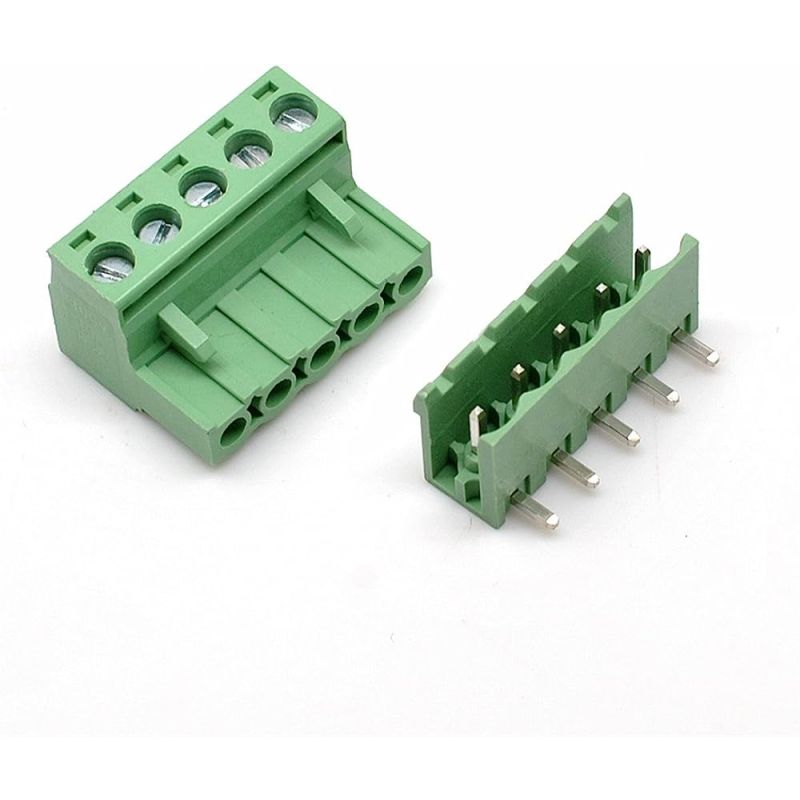 2EDGK,Terminal Block Connector, 5.08mm,5-Pin,M/F,Angle 