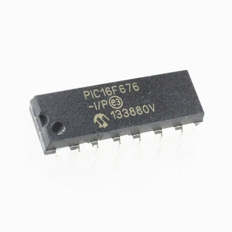 PIC16F676-I/P, 8-Bit Microcontroller, DIP-14