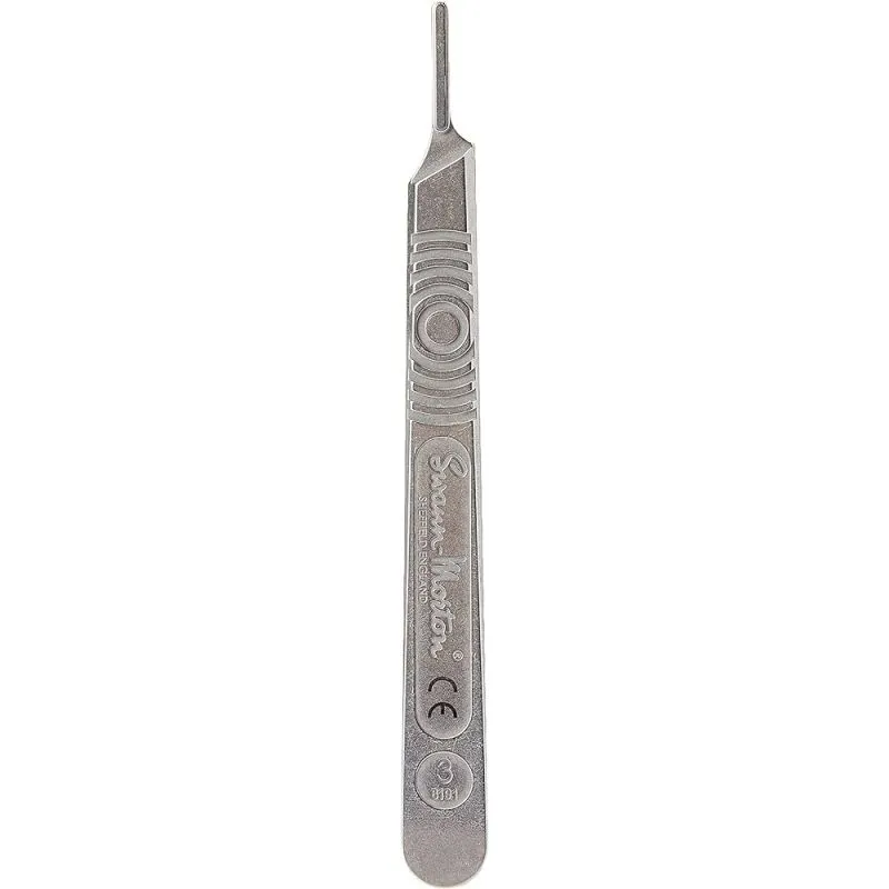 Scalpel Modelcraft PKN9210#3 Scalpel Handle & 5#10ABlades - Silver (6-Piece)