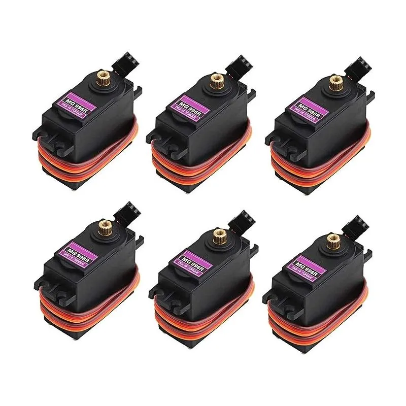 MG996R,Torque Digital High Speed Metal Gear Servo Motor Compatible with Arduino Raspberry Pi Projects,6 Pieces 