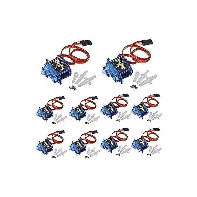 SG90, Micro Servo Motor 9G for RC Robot, Helicopter, Airplane, Boat Controls,10 Pieces