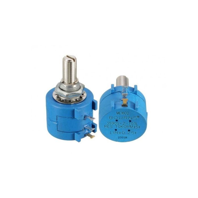 10‑Turn 1 k Ohm Wirewound Rotary Precision Potentiometer