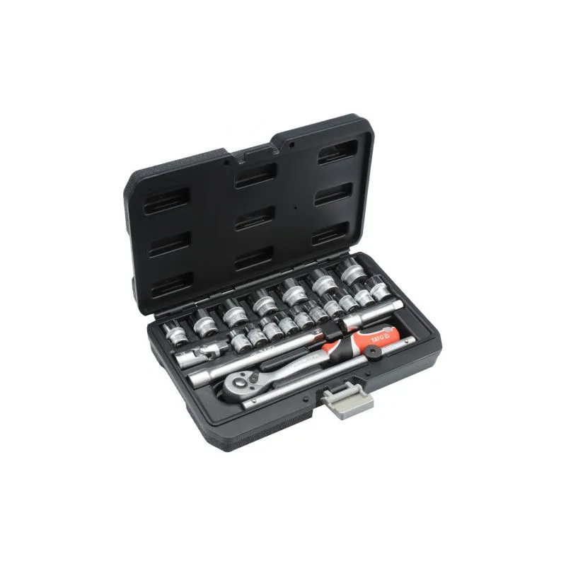 YATO Socket Set 22pcs/set 3/8" Dr 6pt BMC YT-38561