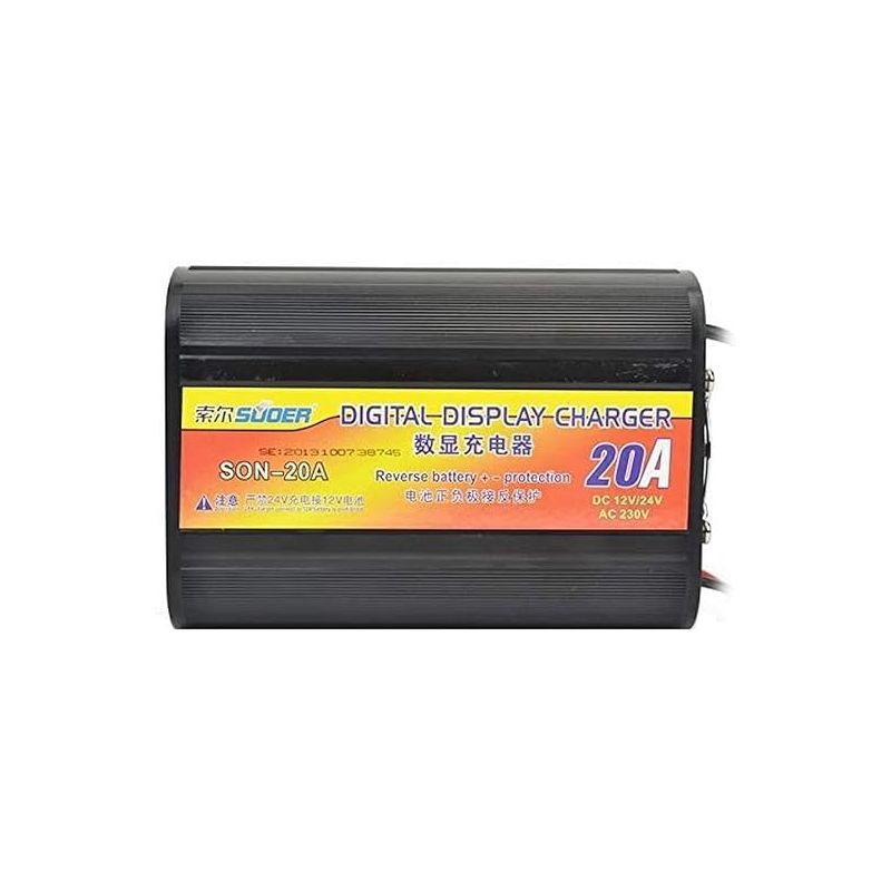 SON-20A+ Battery Charger, Smart Charger, 12V/24V Output, 20A Max Current