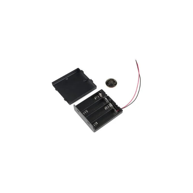 4xAA Battery Holder(with Cover and Power Switch)