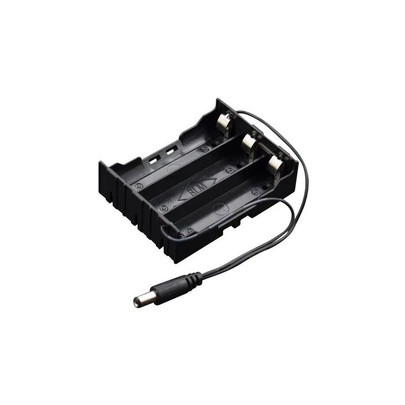 18650 Battery Holder, 3-Way with DC 2.1mm Power Jack