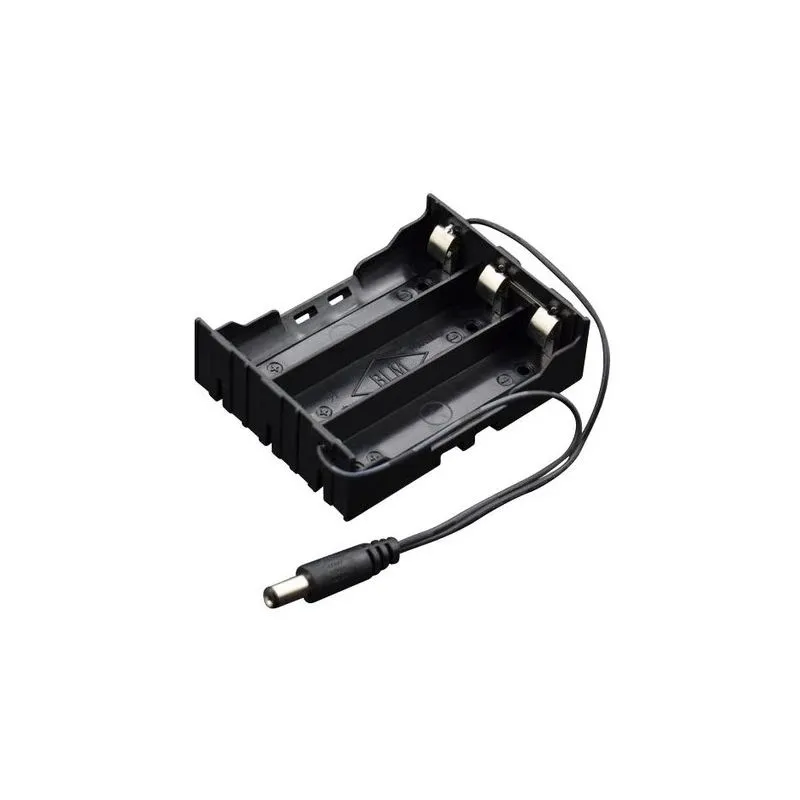 18650 Battery Holder, 3-Way with DC 2.1mm Power Jack