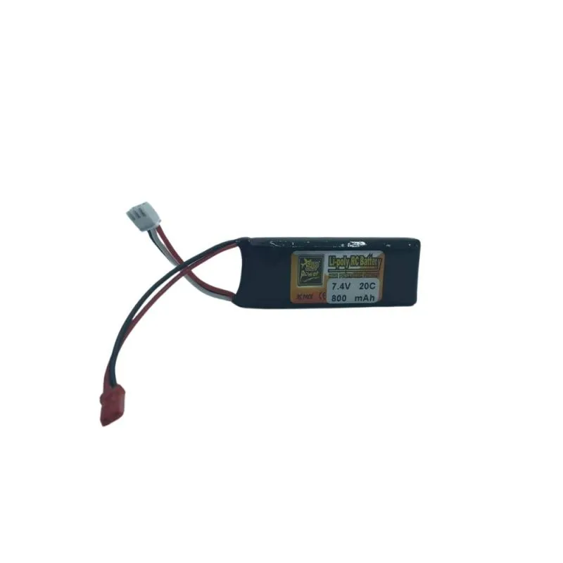 2s Li-Po Battery 20C, 800mAh, 7.4V