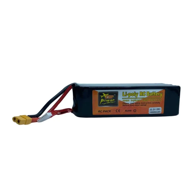 6s Li-Po Battery 25C, 10000mAh, 22.2V