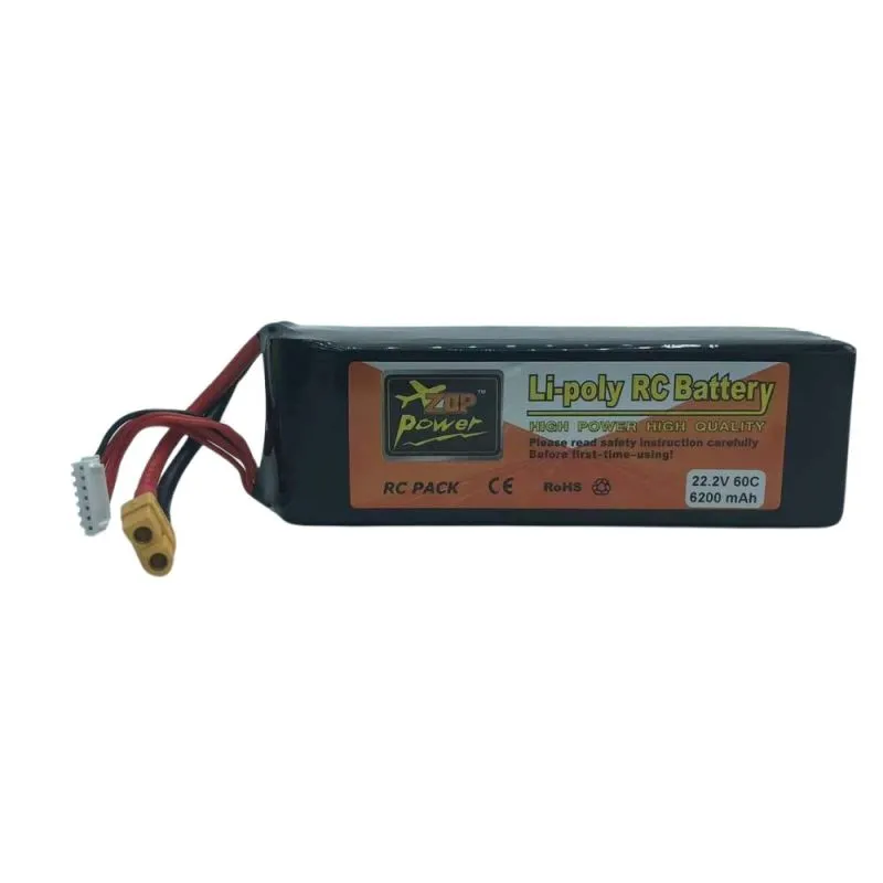 6s Li-Po Battery 60C, 6200mAh, 22.2V