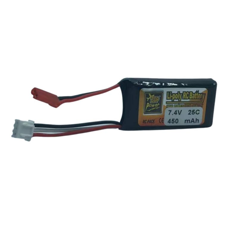 2s Li-Po Battery 25C, 450mAh, 7.4V