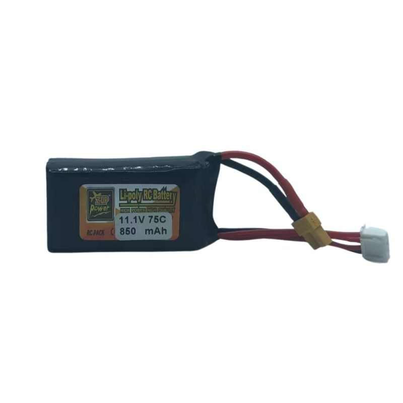 3S Li-Po Battery 75C, 850mAh, 11.1V