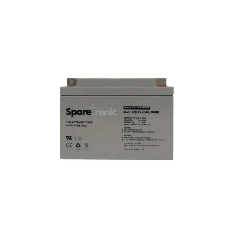 SL26-12 - Sparetronics, 26Ah, 12V, Lead-Acid Battery