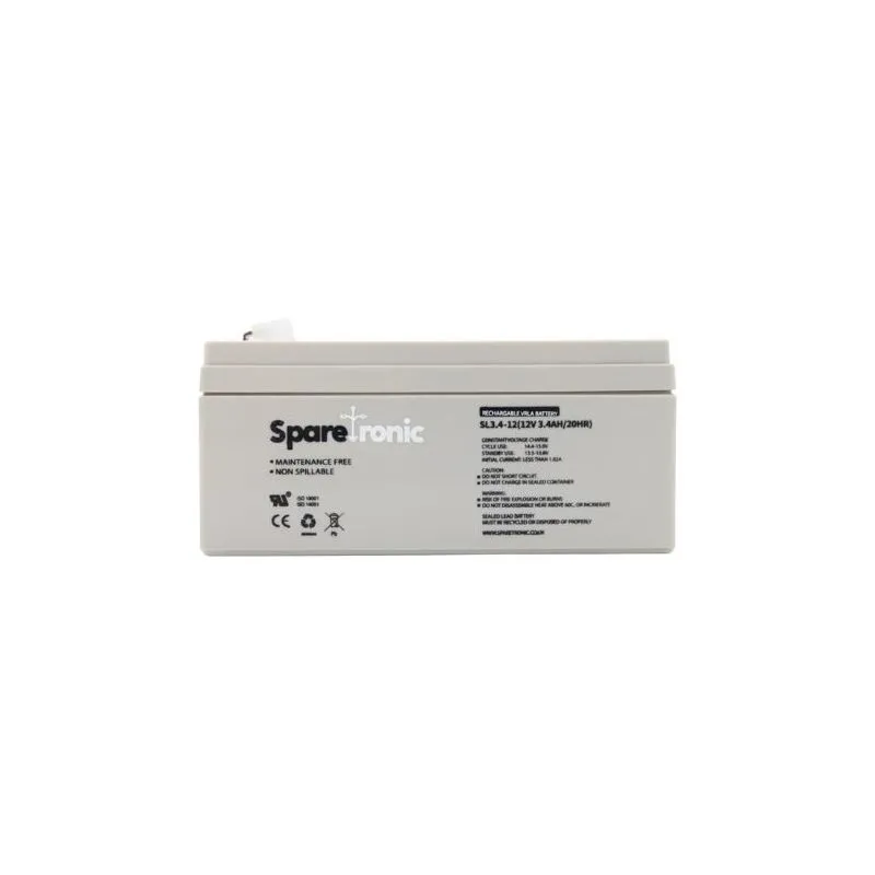 SL3.4-12 - Sparetronics, 3.4Ah, 12V, Lead-Acid Battery