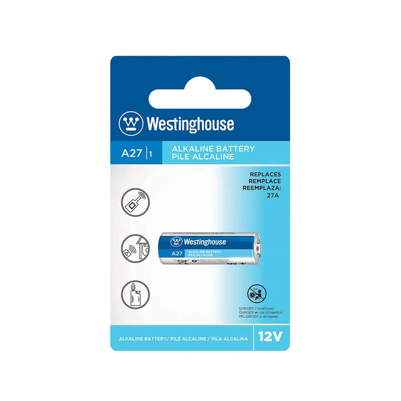 A23 12V Alkaline Battery, 55mAh Capacity, Single Blister Pack