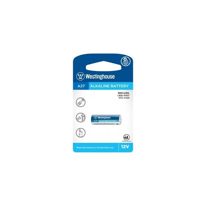 A27 12V Alkaline Battery, Single Blister Pack