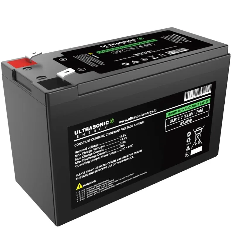 ULE12-07 LiFePO4 Battery VOLTAGE: 12.8V CAPACITY: 7AH