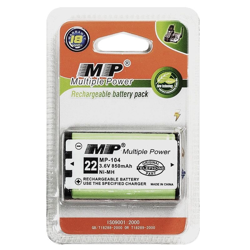 MP‑104 Ni‑MH Rechargeable Battery Pack, 3.6 V 850 mAh