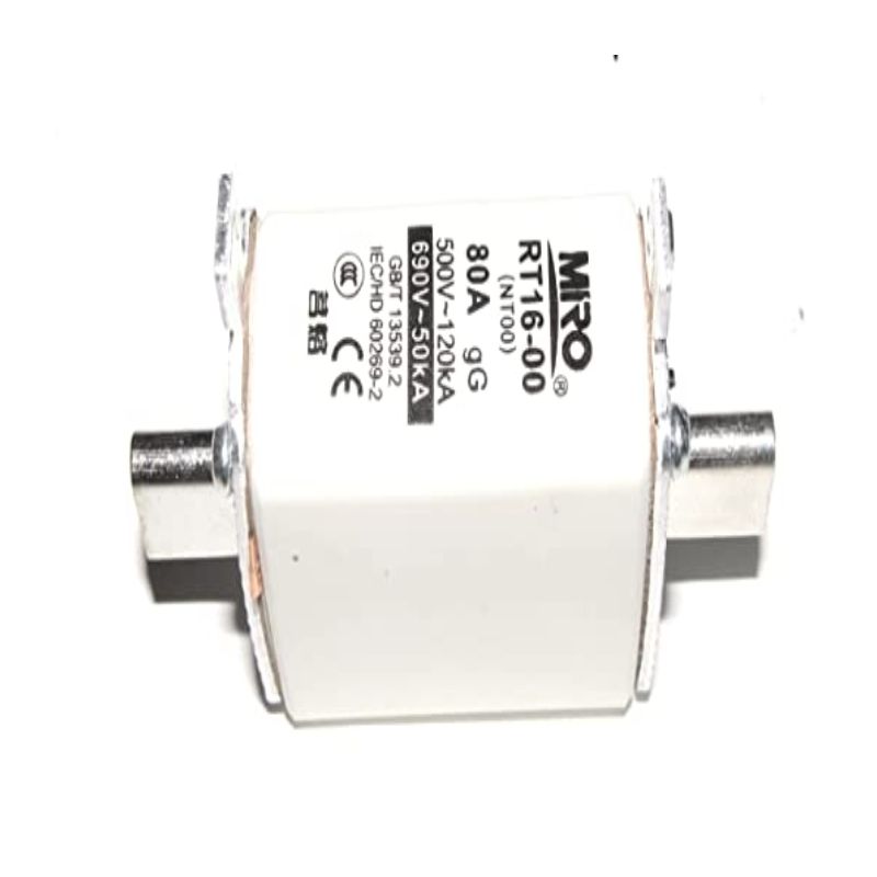 NT00 660V-50KA,80A Ceramic Fuse Link, 80A