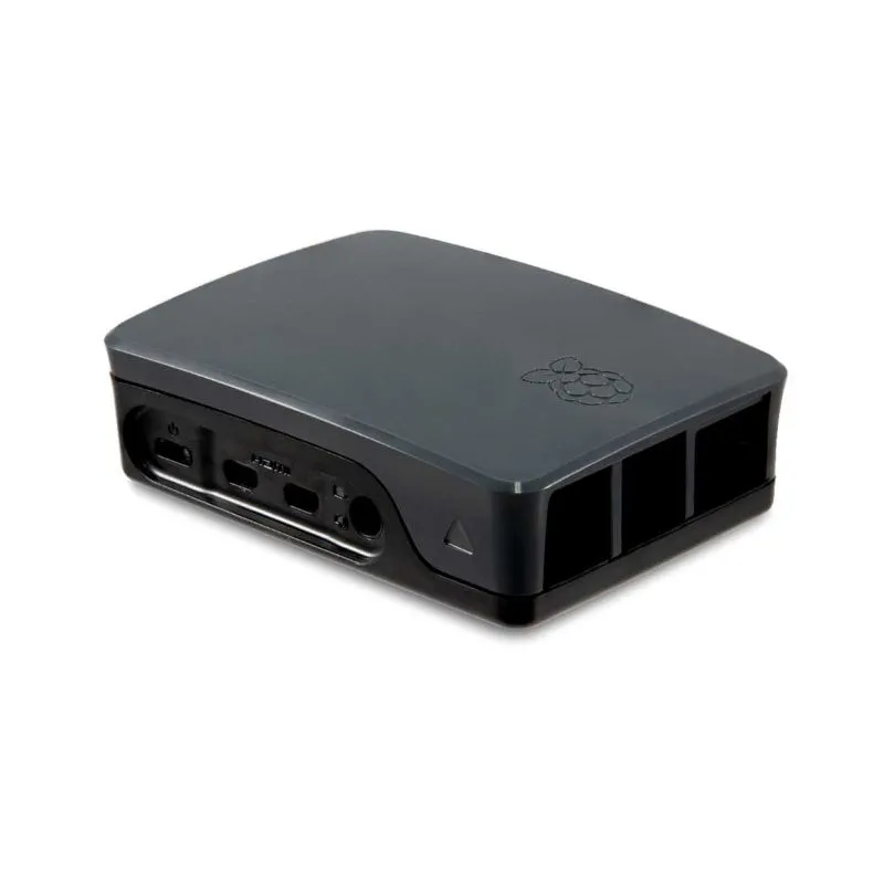 SC0230, Raspberry Pi 4 Official Case – ABS Enclosure for Raspberry Pi 4 Model B (Black/Grey)
