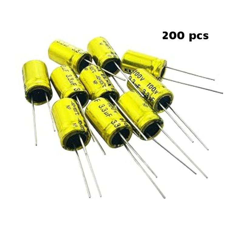 3.3UF 100V ELECTROLYTIC CAPACITOR 200pcs/pack
