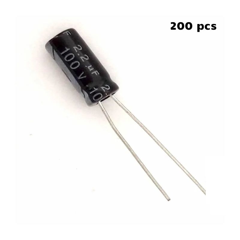 2.2UF 100V ELECTROLYTIC CAPACITOR 200pcs/pack