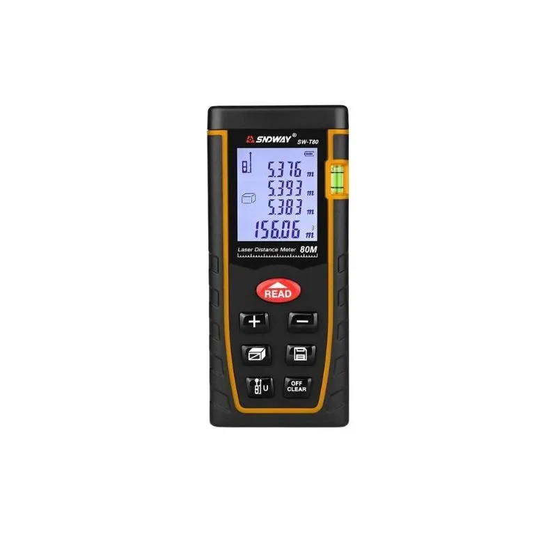 SNDWAY Digital Laser Rangefinder 80M Distance Meter Tape Measure Area Volume