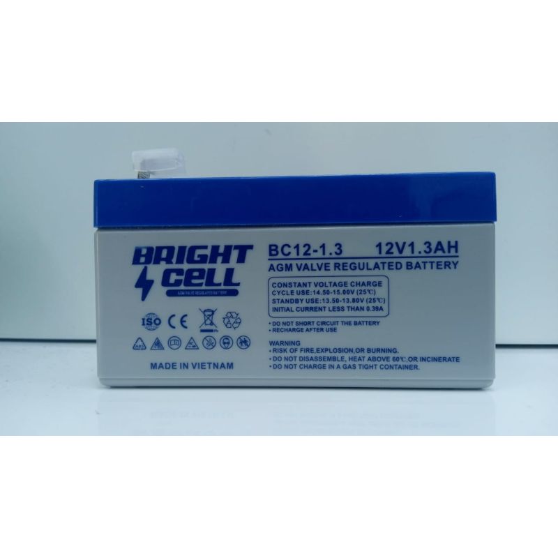 Bright Cell BC12-1.3 12V 1.3Ah SLA (Sealed Lead‑Acid) Rechargeable Battery