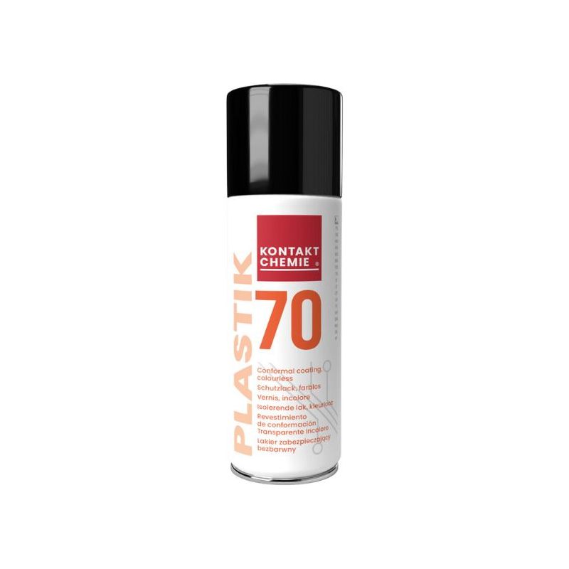PLASTIK 70 Conformal Coating by KONTAKT CHEMIE – 200 ML Canister, Acrylic-Based, Quick-Dry, Insulating Protection for Circuit Boards