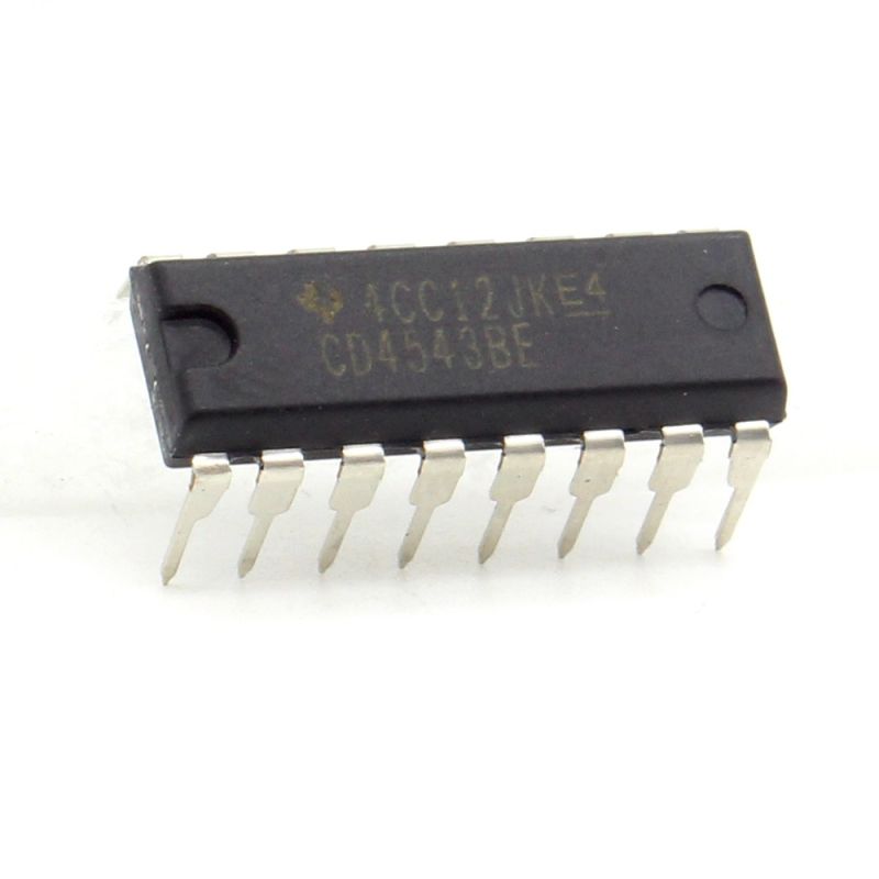 CD4543BE, BCD-to-7 Segment Latch/Decoder/Driver, DIP-16, 3V-18V