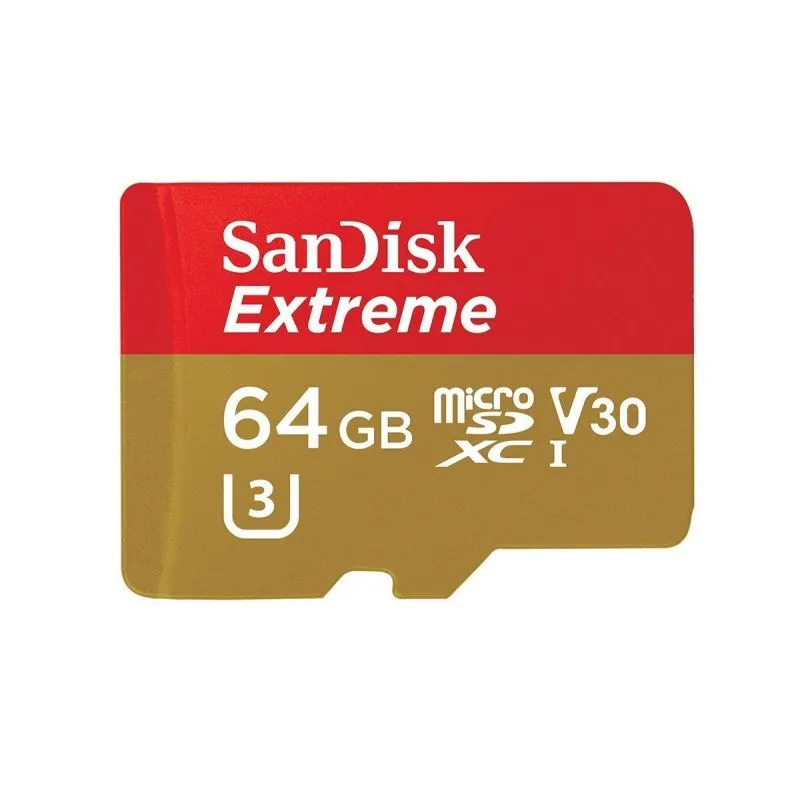 SDSQXNE064GGN6MA Sandisk Extreme Micro SDXC Card 64GB Class U3 V30