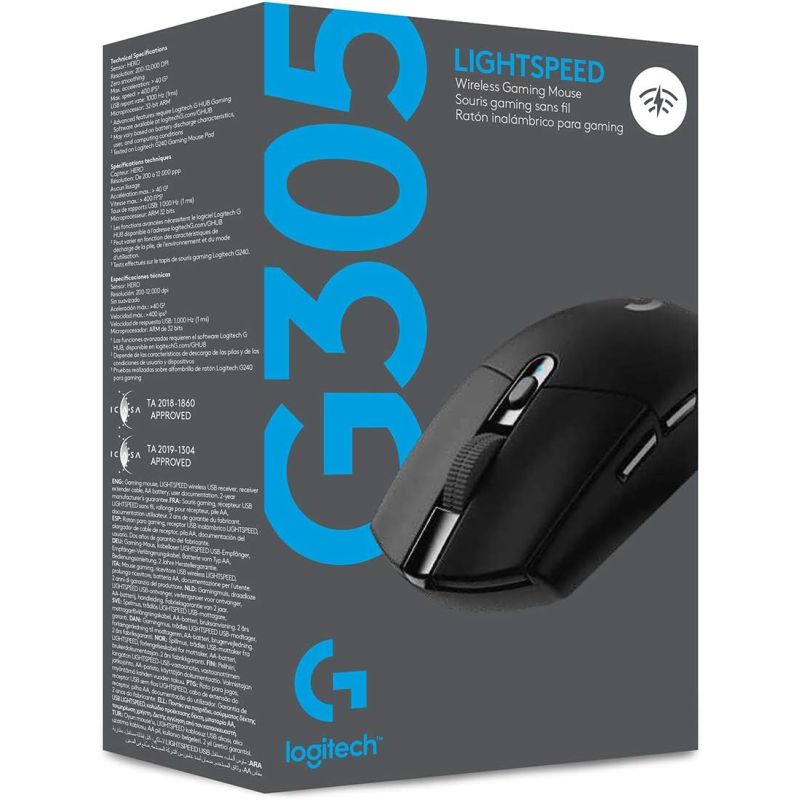 910005283 Logitech G305 Wireless Gaming Mouse Hero Sensor 12000DPI Black