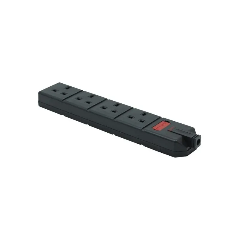 Masterplug ELS134B 4 gang 13A heavy duty trailing socket black.